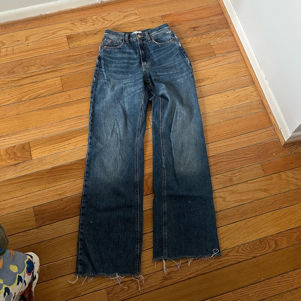 High rise wise leg Zara denim